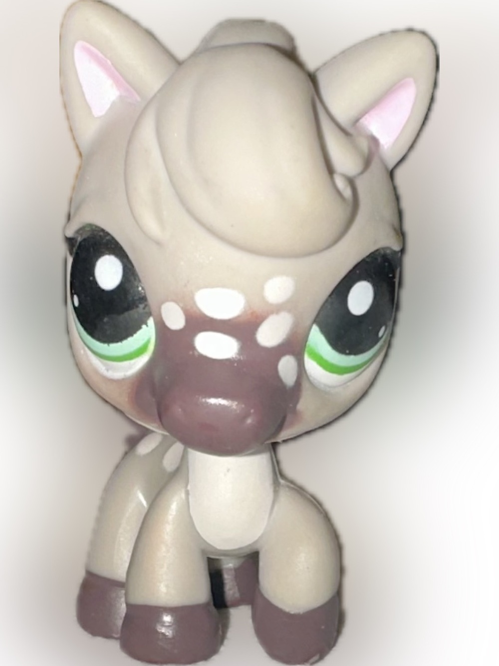 Littlest Pet Shop #1820 Gray Brown Horse Green Eyes